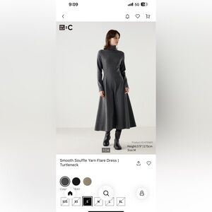Uniqlo Souffle Yarn Long-Sleeve Dress 2024 flare